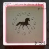 ibicci Unicorn in Hoof Print Circle stencil
